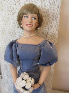 Princess Diana In Loving Memory Queen of Hearts Porcelain Doll