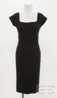 Diane Von Furstenberg Black Sleeveless Sheath Dress Size 4
