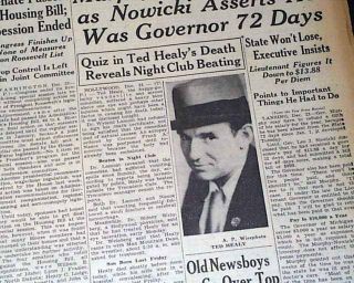 1937 Newspaper Ted Healy Death 1st Report Three Stooges Creator Larry