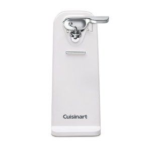 Cuisinart Deluxe Electric Can Opener White ONE TOUCH AUTO JAR TIN FREE