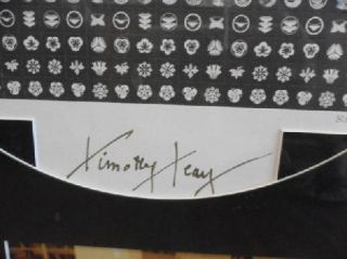 Timothy Leary Japanese Crests Blotter Art Framed Autograph LSD Print