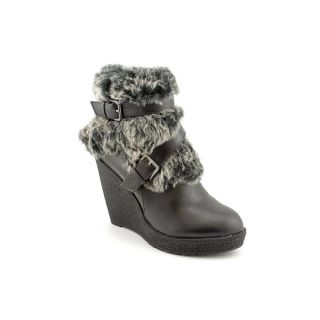 Baby Phat Demaris Womens Size 10 Black Leather Winter Boots UK 7 5 EU