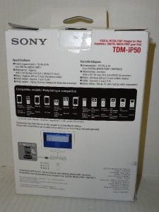 new sony digital media port adapter for ipod and iphone model tdm ip50