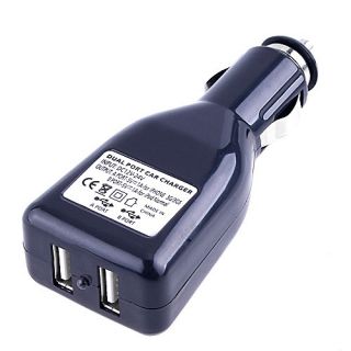 Dual Port USB 12V Car Charger Adapter for iPod  4