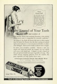1923 Ad Colgate Toothpaste Tube Hygiene Brush Dental Care Enamel