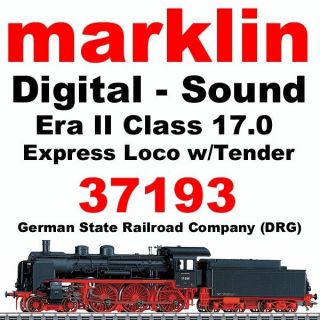 DRG Digital Sound Era II Class 17 0 Express Loco w Tender MARKLIN