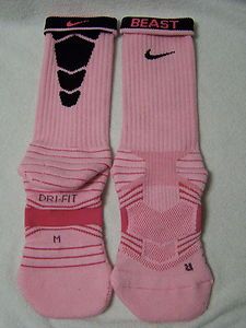 Custom Pink Nike Elite Preformance Football Socks with Black Stripes