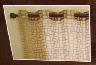 Allen Roth Dilworth Grommet Top Window Panel Drape Curtain Sheer Wheat