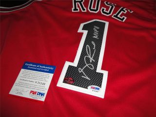 Derrick Rose signed autographed Red Chicago Bulls Jersey w/ MVP 11