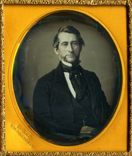 Handsome Man Portrait Daguerreotype by Daguerreian Charles J Quinby of