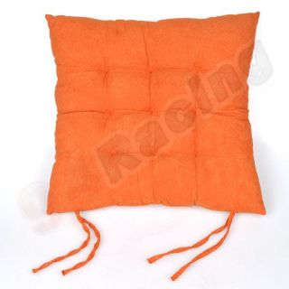  Orange Handmade Square Soft Dining Chair Seat Ties Pad Filled Cushion