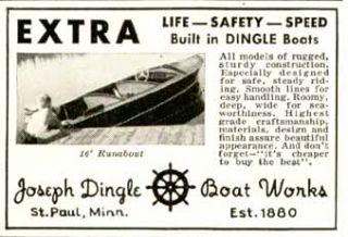 rare 1940 ad for joseph dingle boat works st paul