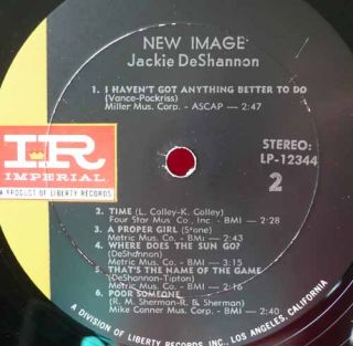 Jackie DeShannon New Image LP Record