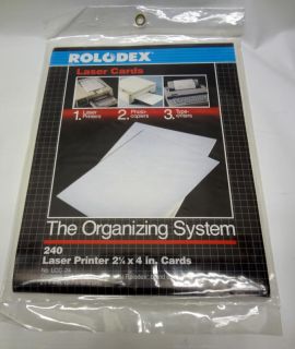 Rolodex Laser Inkjet Rotary File Cards 240 2 1 4 x 4 Cards 30 Sheets