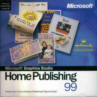 MS Home Publishing 99 PC CD Create Print Desktop Quality Hallmark