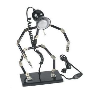 features of holmes black robot desk lamp adjustable head body arms and