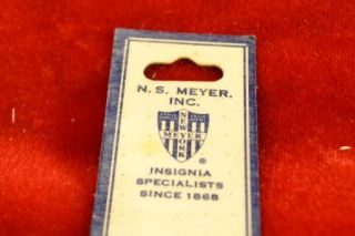 Vintage N s Meyer Sterling Military Insignia Pistol Unopened Package