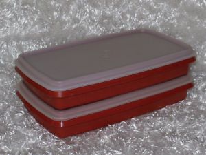 Tupperware Deli Meat Container Keeper Set Paprika