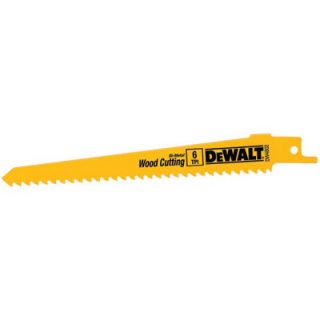 Dewalt DW4804 12 6 TPI Taper Back Bi Metal Reciprocating Blade Wood