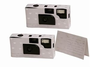 25 Mini Heart Wedding Disposable Cameras Favors 27 Exp