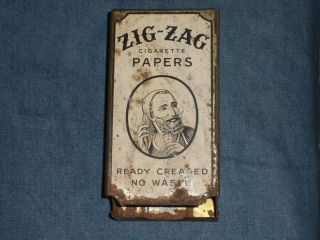Antique Zig Zag Cigarette Paper Tin Dispenser
