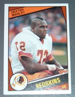Dexter Manley Washington Redskins de Topps 1984 Mint