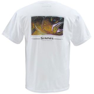 Simms Fly Fishing DeYoung Walleye Short Sleeve Tee Shirt White Large
