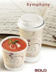 100 Sets 8 oz Paper Coffee Hot Cup Solo Disposable Symphony w