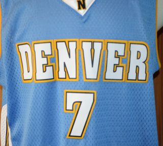 Denver Nuggets Chauncey Billups Adidas 7 Sewn Basketball Jersey Large