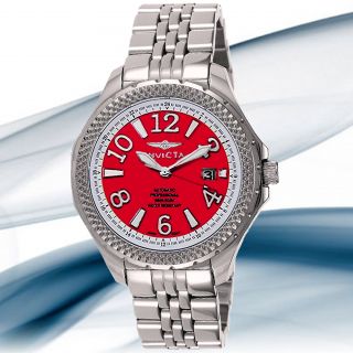 Invicta 3713 Mens Flight Red Dial Automatic Bracelet Watch