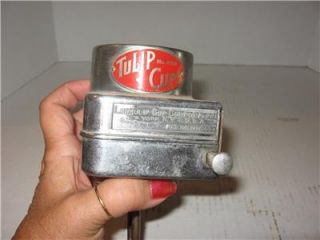 1930s Antique Lily Tulip Dixie Paper Cup Dispenser Machine Glass Tube