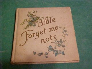 1898 Greeting Book Bible Forget Me Nots Dewolfe Fiske