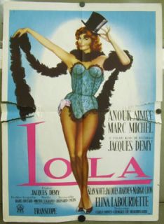BI22 Lola Anouk Aimee Sexy Jacques Demy Orig Poster Yug