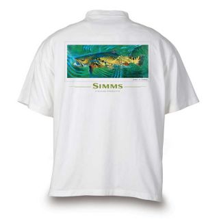 Simms Fly Fishing DeYoung Brookie T Shirt White Medium