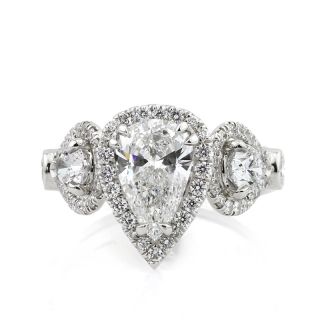 07ct Pear Shape Diamond Engagement Ring Anniversary Ring