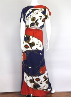 Diane Von Furstenberg Print Wrap Maxi Dress Sz 4 at Socialite Auctions