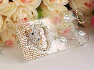 3D DIY Handmade Hello Kitty Bling Diamond Hard Case for Apple iPod