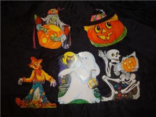 Dennisons Halloween Witch Ghost Skeleton Party Place Cards Prints 5