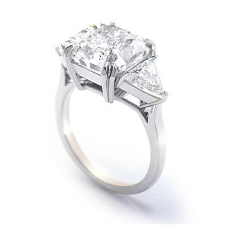 02Ct Radiant Cut Diamond Engagement Ring 3 Stone Ring