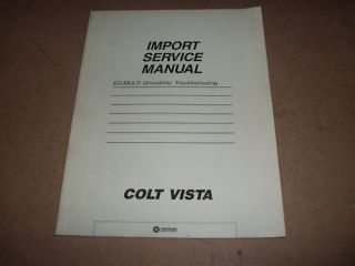 1987 Dodge Plymouth Colt Vista Service Manual Electr AC