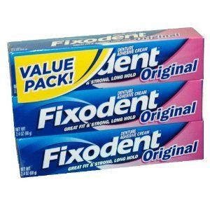 Fixodent 2 4 oz Denture Adhesive Cream Original 3 Pack