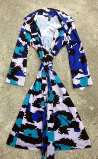 Diane von Furstenberg JUSTIN Wrap Silk Dress in Tribal Leopard print