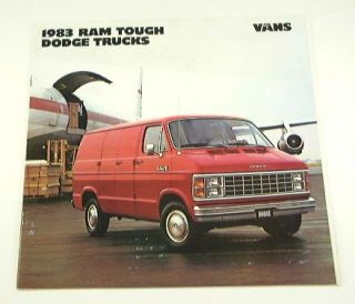 1983 83 Dodge RAM Van Brochure B150 B250 Maxivan