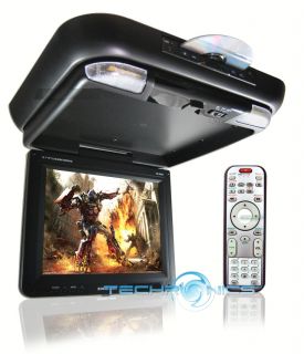 Universal Flip Down 12 1 LCD TFT Screen Monitor w Built in DVD CD MP4