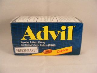 224 Coated Caplets Advil Ibuprofen 200mg Pain Fever Reducer NSAID 10