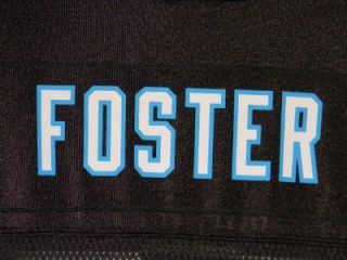 NFL Panthers Reebok Foster 26 Black Jersey Sz L New