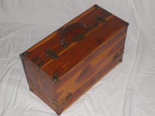 Rare, Beautiful, Vintage, 1940s Cedar Constructed Fishermans Chest