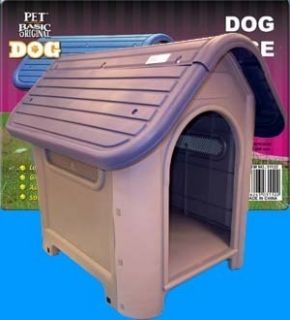 Extra Durable Blue Plastic Dog House Home Kennel Crate Indoor or
