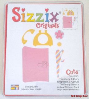 Sizzix Originals Die Cuts Telephone & Diary 38 1200 Original Large Red