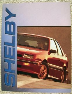  Dodge 1989 Shelby CSX Dakota Brochure